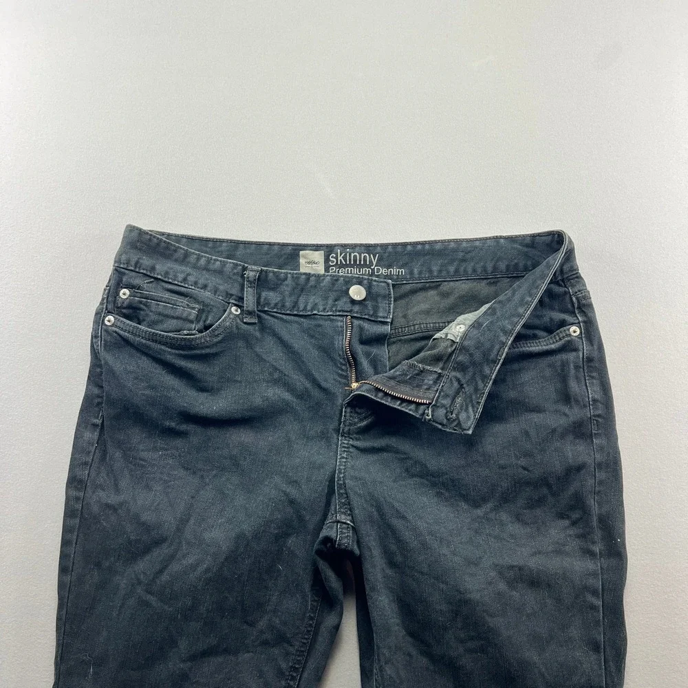 Mossimo Jeans Womens 12L Charcoal Gray Premium Denim Cotton Stretch Skinny Leg